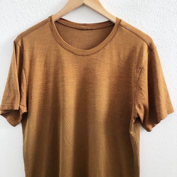 LULULEMON Metal Vent Breathe Short Sleeve Magma / Sequoia Size Large - Picture 6 of 11